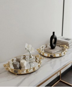 ZEYVE BONCUK YÖV. 2-PLACE TRAY 32x28x5-37x33x5cm